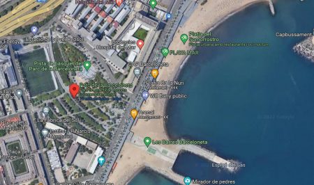 mapa Parc de la Barceloneta